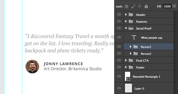How to design a website in Photoshop (Part 2): Create a Landing page for travel websites Picture 15