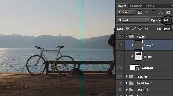 How to design a website in Photoshop (Part 2): Create a Landing page for travel websites Picture 5