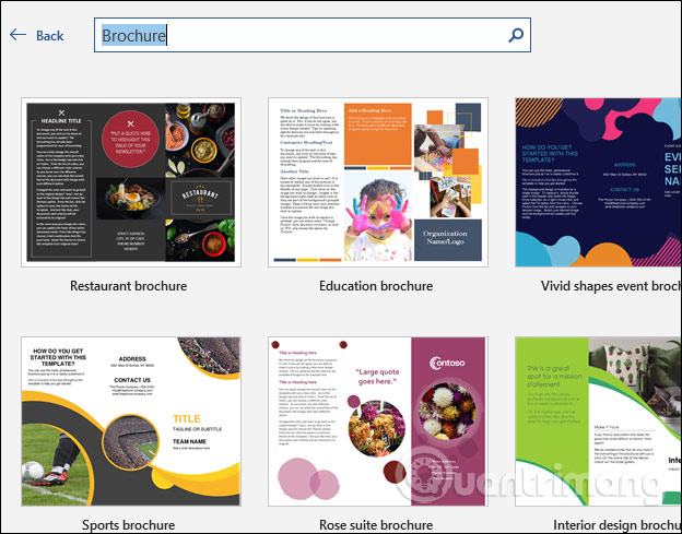 How to design brochures in Word Picture 3