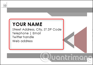 How to design business cards in Microsoft Word Picture 5