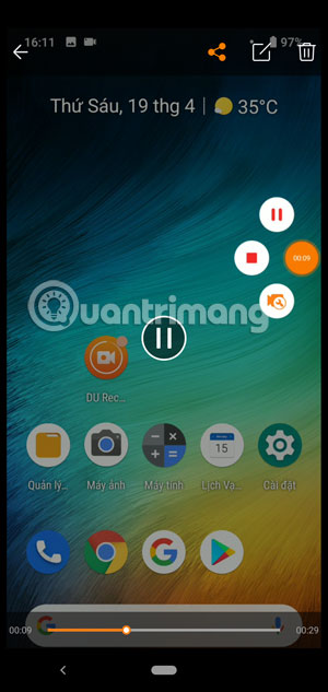 How to dial the Android phone screen using DU Recorder