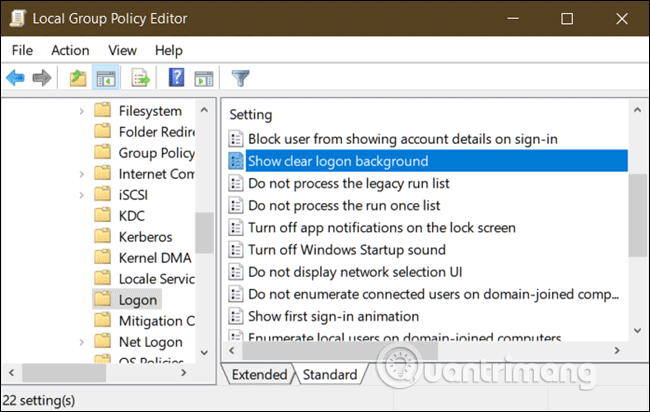 How to disable background log blurring on Windows 10 Picture 10