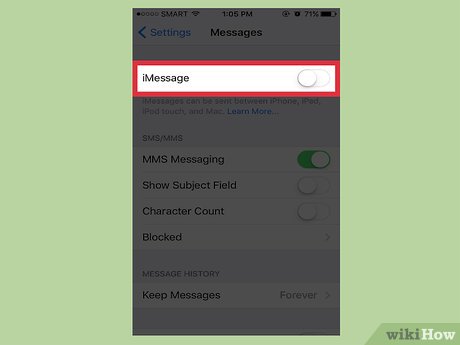 How to Disable iMessage Picture 3