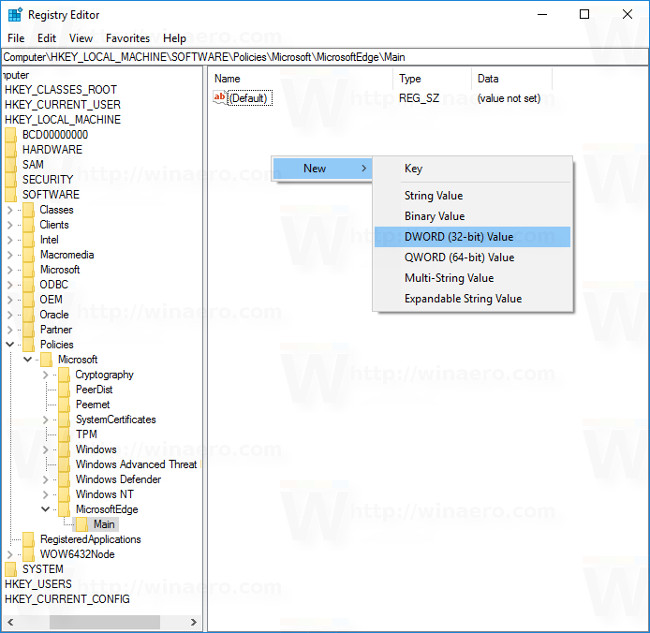 How to disable the about: flags page on Edge browser Picture 3