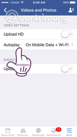 How to disable the auto-run video feature on Facebook Picture 6