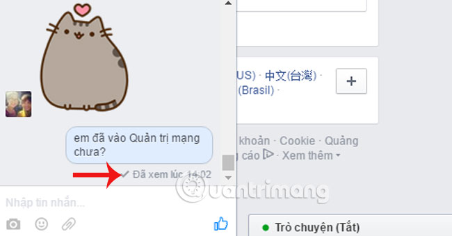 How to disable the text 'Seen' texting on Facebook Picture 1