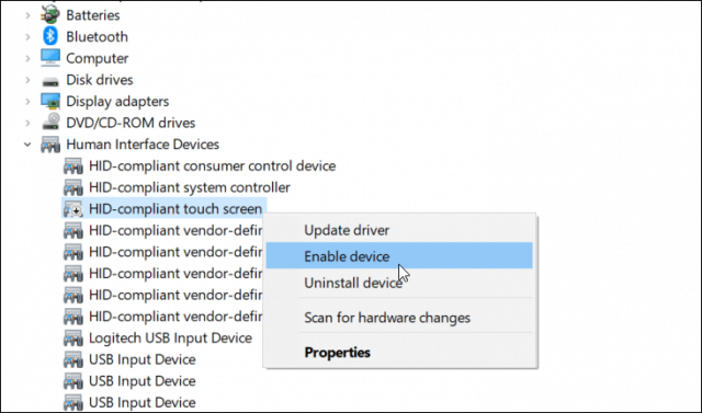 How to disable touch screen on devices running Windows 10 Picture 5