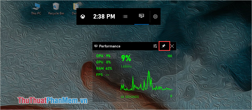 How to display CPU, RAM and FPS parameters on Windows 10 does not need to install additional software Picture 7
