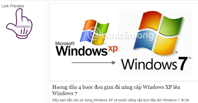 How to display links and thumbnails when sharing articles on Facebook Picture 4