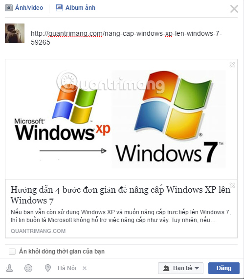 How to display links and thumbnails when sharing articles on Facebook Picture 6