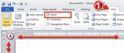 How to display the Ruler bar in Word versions - TipsMake.com