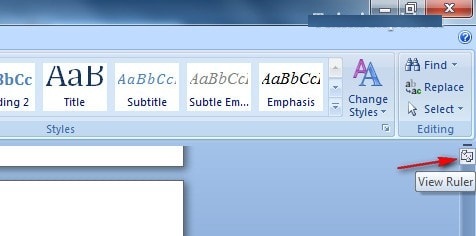 How to display the Ruler bar in Word versions Picture 8