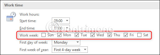 How to display your working hours to others in Outlook Picture 6