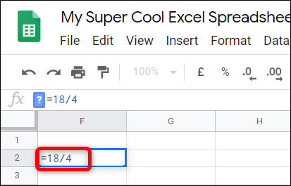 How to divide numbers in Google Sheets Picture 4