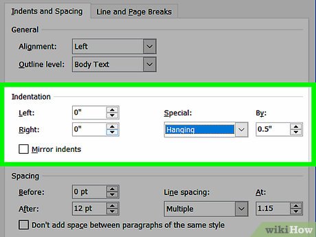 How to Do a Hanging Indent Picture 5