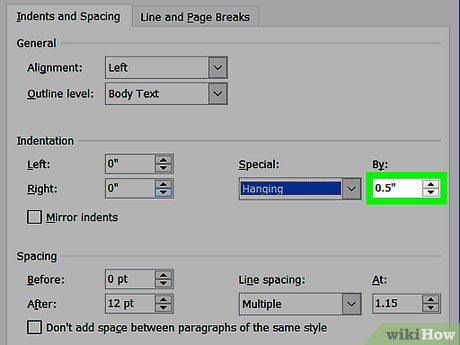 How to Do a Hanging Indent Picture 7