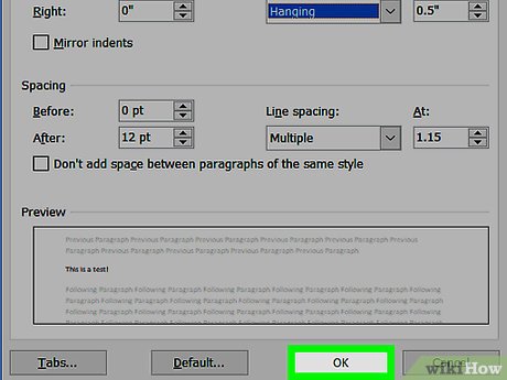 How to Do a Hanging Indent Picture 8