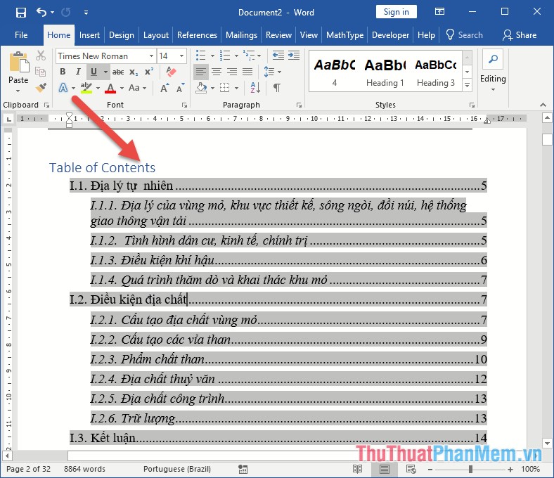 How to do automatic table of contents in Word 2013, 2016 Picture 9