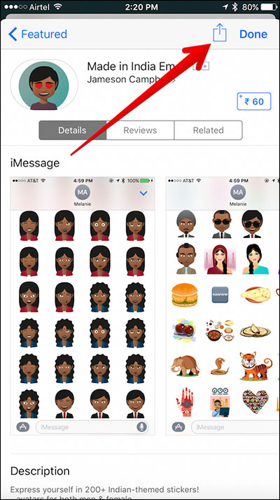 How to donate iMessage sticker package on iPhone and iPad Picture 4