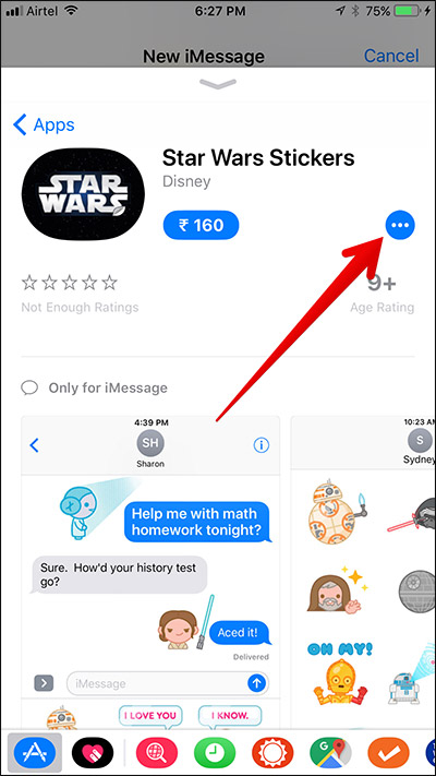 How to donate iMessage sticker package on iPhone and iPad Picture 8
