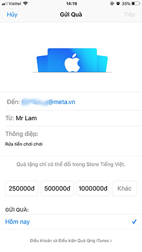 How to donate money, applications, movies, books on iPhone and iPad Picture 6