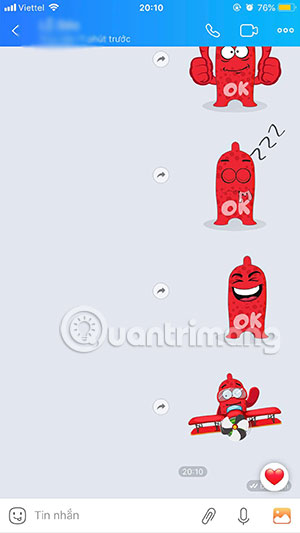 How to download and use BCS sticker OK on Zalo Picture 4