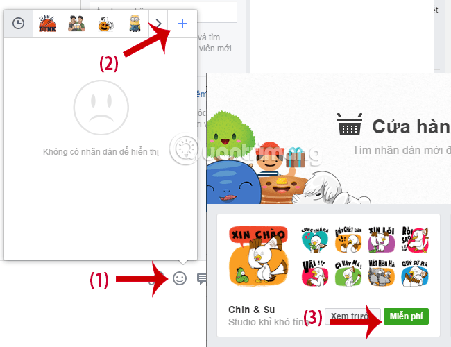 How to download and use the latest Sticker - Chin & Su theme on Facebook Picture 1