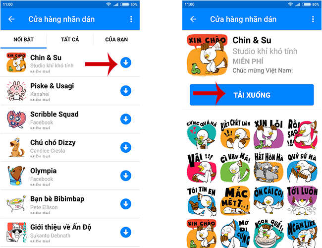 How to download and use the latest Sticker - Chin & Su theme on Facebook Picture 3