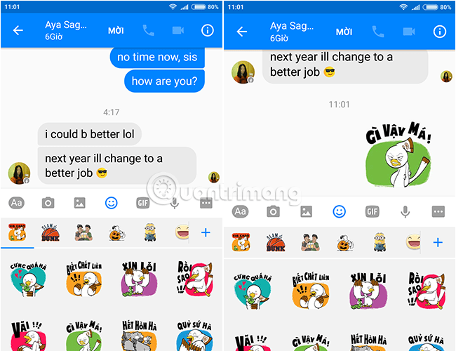 How to download and use the latest Sticker - Chin & Su theme on Facebook Picture 4