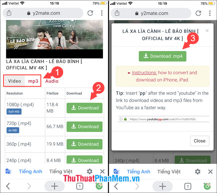 How to download music, videos on Youtube to your phone extremely fast and easy Picture 6
