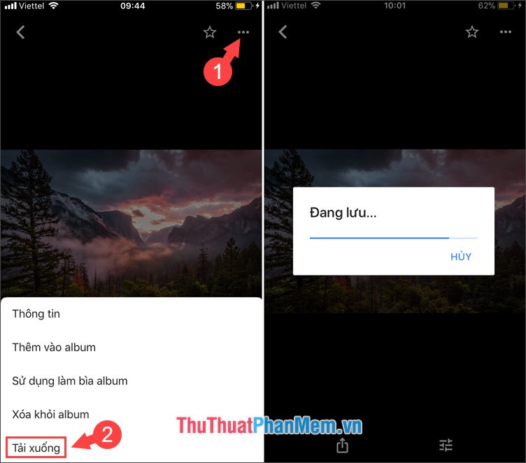How to download photos from Google Photos to iPhone and Android phones easily Picture 4