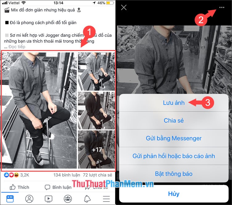 How to download photos on Facebook to your iPhone, Android Picture 2
