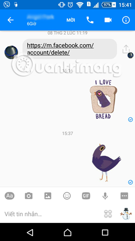 How to download sticker Funny purple bird on Facebook Picture 11