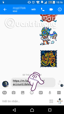How to download sticker Funny purple bird on Facebook Picture 6
