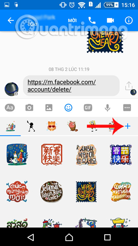 How to download sticker Funny purple bird on Facebook Picture 7