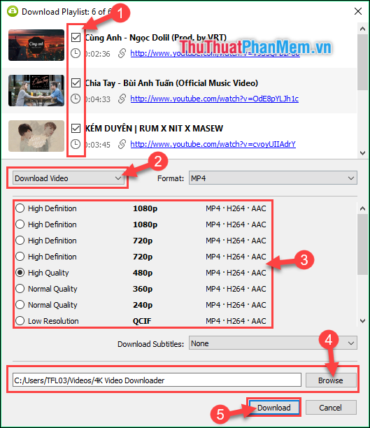 How to download the entire Playlist Video on YouTube to the fastest device Picture 8