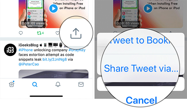 How to download videos on Twitter to iPhone Picture 1