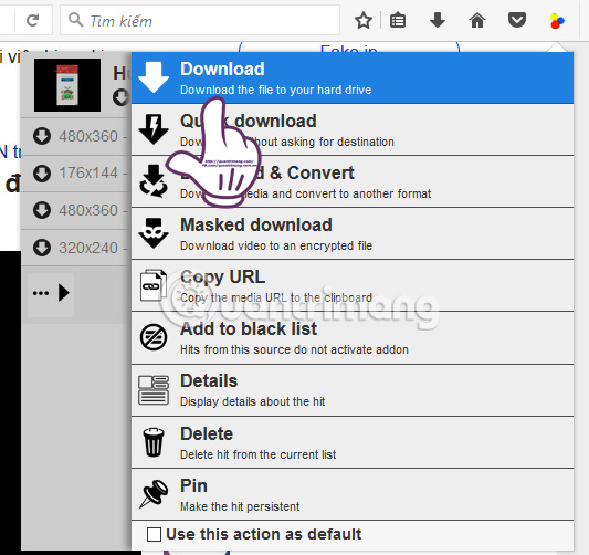 How to download videos on Web browser with Video Download Helper Picture 14