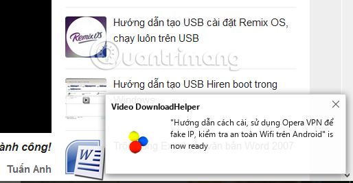 How to download videos on Web browser with Video Download Helper Picture 17