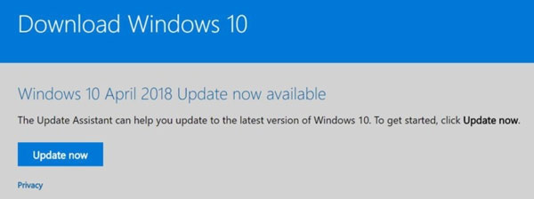 How to download Windows 10 April update 2018 Update 1803 Picture 3