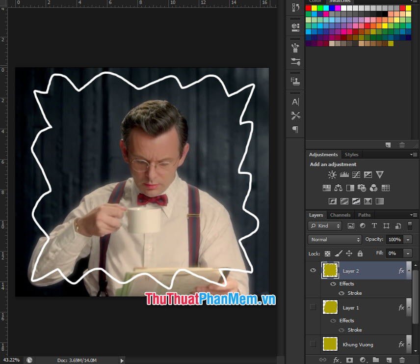 How to draw a frame, create a border using Photoshop Picture 18