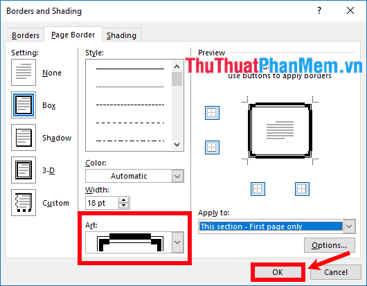 Picture 16 of How to draw a frame in Word