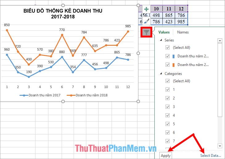 How to draw a line chart in Excel Picture 18