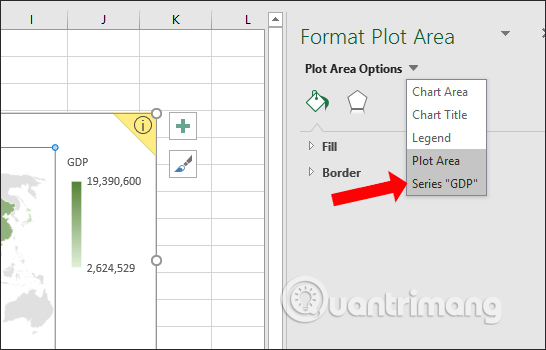 How to draw a map chart on Excel Picture 9