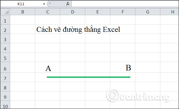 Picture 11 of How to draw a straight line, draw an arrow in Excel