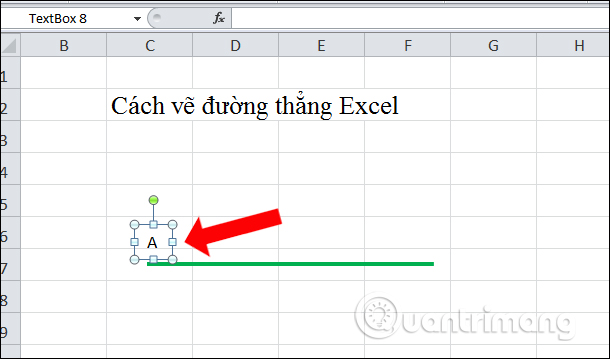 Picture 6 of How to draw a straight line, draw an arrow in Excel