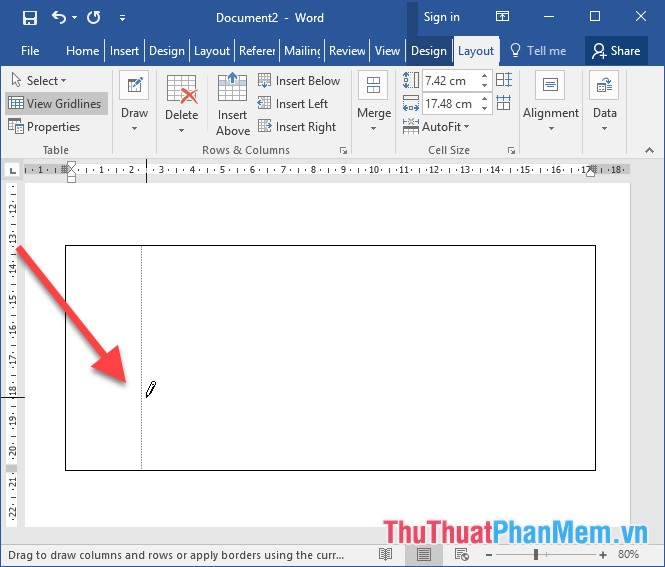 How To Draw A Table Add Edit And Delete Columns In A Table In Word 16