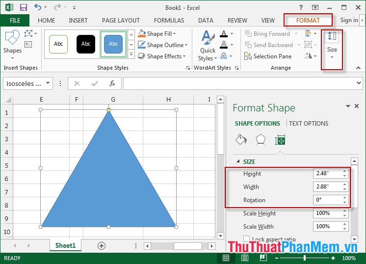 Задание 1 построение треугольника excel