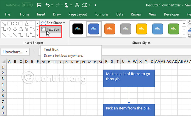 How to draw flow charts in Excel Picture 11