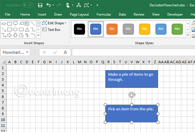 How to draw flow charts in Excel Picture 8